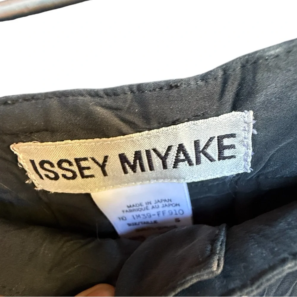 Vintage 90’s Issey Miyake black crinkle trousers Size Small - Picture 5 of 12